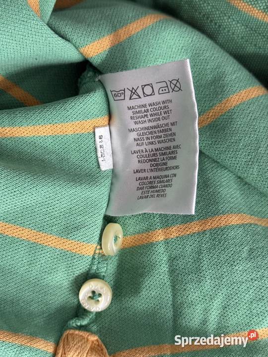 Koszulka Polo Gant L stripes zielono żółta świętokrzyskie Skarżysko-Kamienna