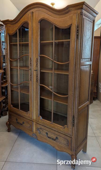 Piękna dębowa bibliotekawitryna ludwikowska śląskie Dąbrowa Górnicza