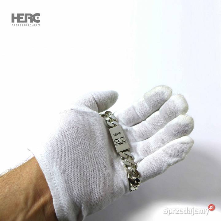 Bransoletka Pancerka 70g srebro 925 grawer w srebrne