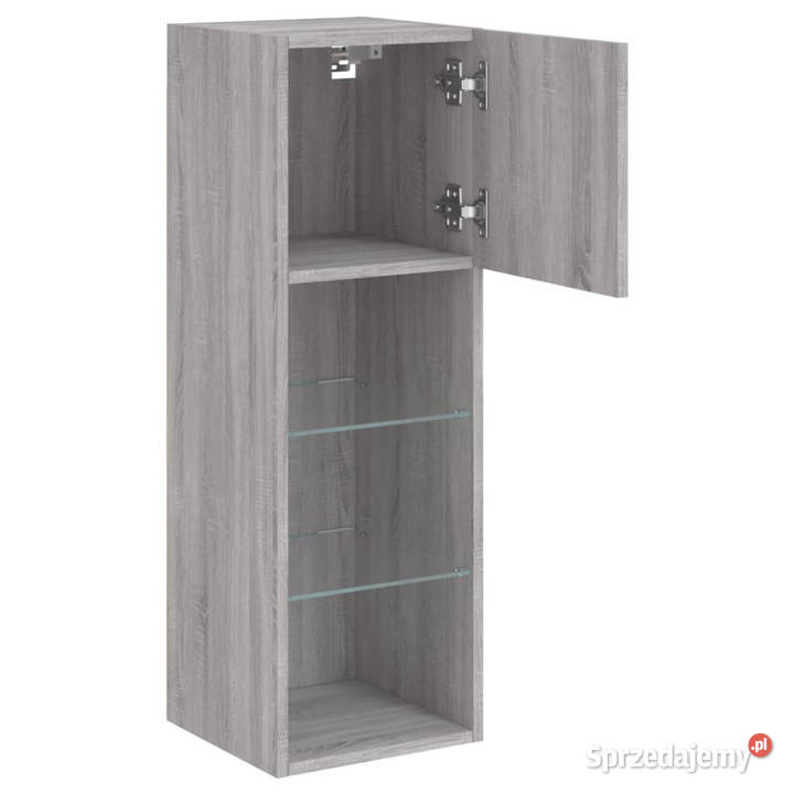 Szafka TV z LED szary dąb sonoma 305x30x90 Warszawa
