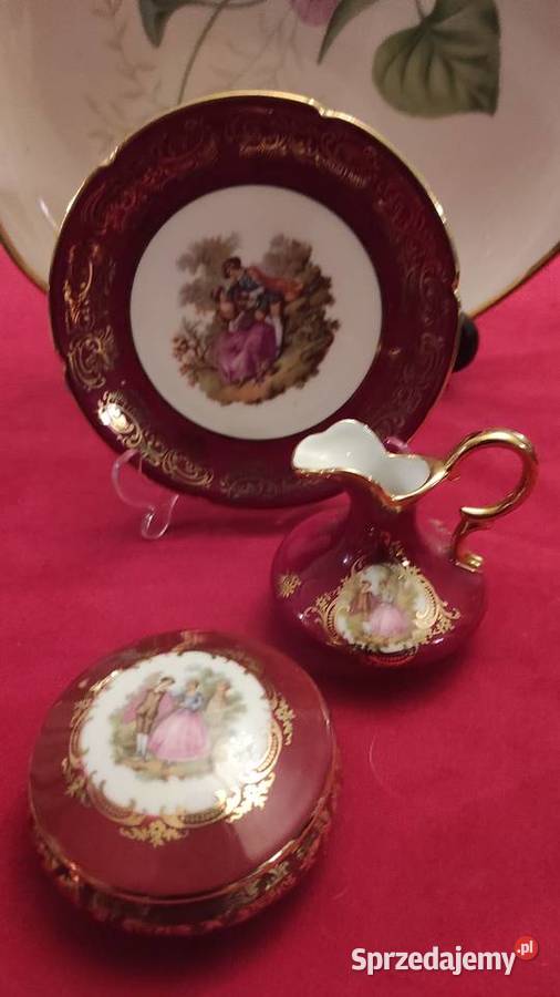 PORCELAINE DE LIMOGES FRANCE Romantyczne scenki Porcelana i szkło łódzkie Pabianice sprzedam