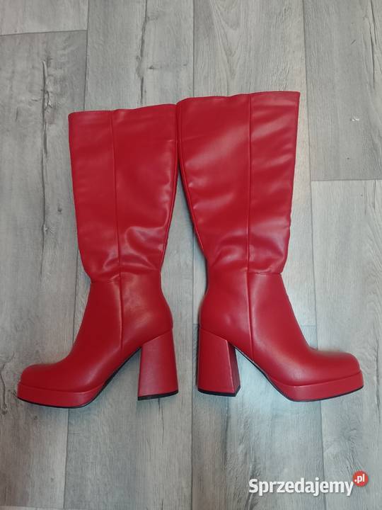 38 Czerwone Kozaki biznesowe bez Kraków sprzedam