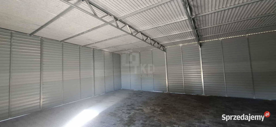 Garaz blaszany 18x5 m brama uchylna x6 dach Drawsko Pomorskie sprzedam
