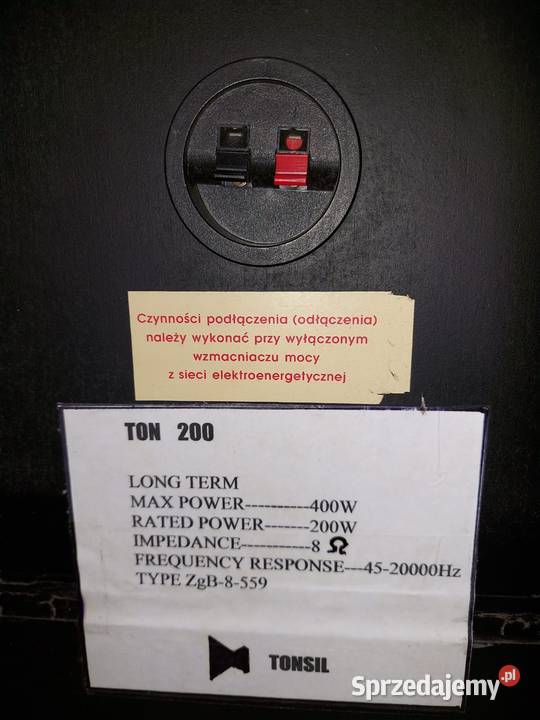 Kolumny głośnikowe Tonsil Ton 200 ZgB2008559 Łapy sprzedam