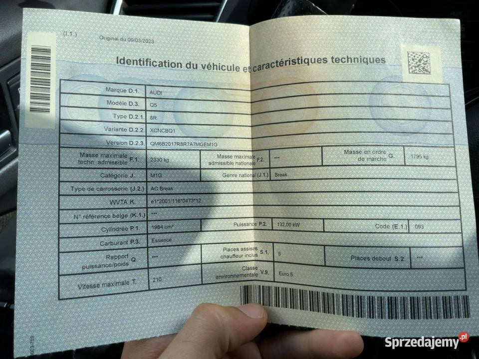 Audi Q5 Manual benzyna quattro kamera SLine lakier metallic