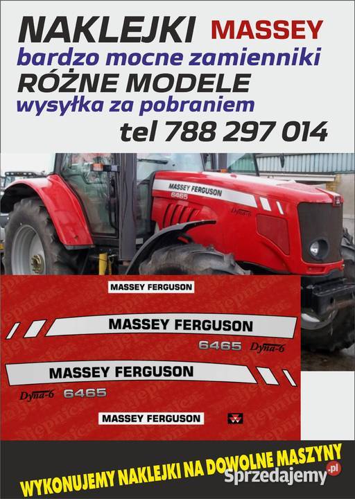 Naklejki Massey Ferguson super mocne zamienniki Bydgoszcz