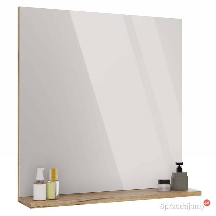 Lustro łazienkowe z półką TIGO 60x615 Dąb Evoke