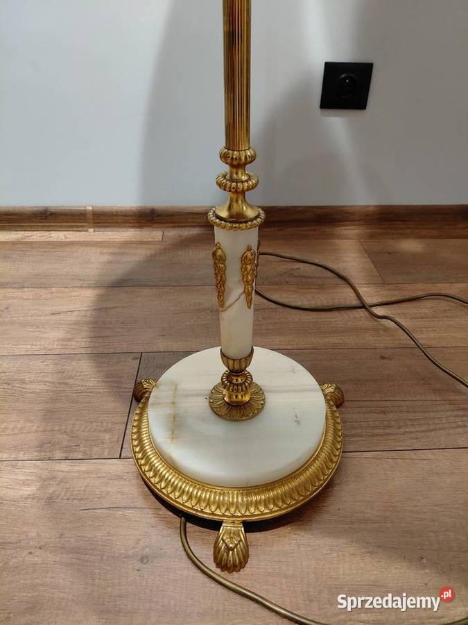 stylowa lampa mosiężna podstawa marmur 224 kujawsko-pomorskie Byczyna