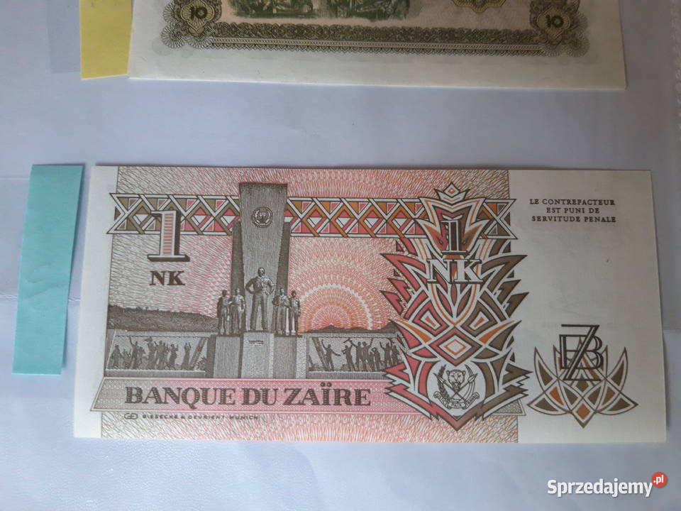 Banknot kolekcjonerski Zair Laos Ruda Śląska