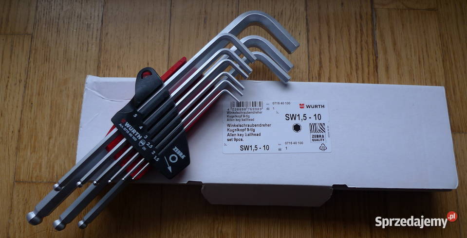 Zestaw kluczy imbusowych WURTH 071540100 w etui Klucze Białystok sprzedam