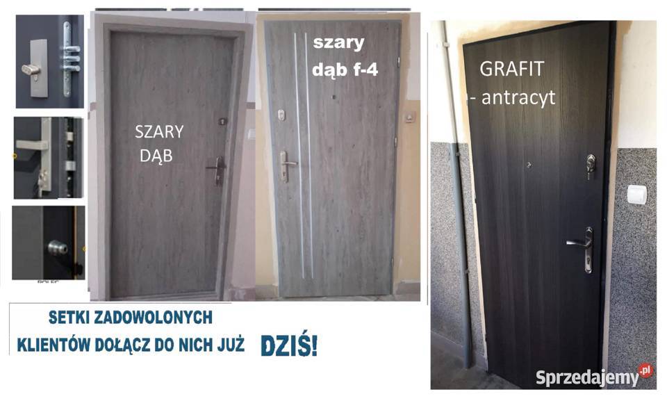 WYPRZEDAŻ drzwi zewnętrzne wejściowe z montażem Piastów