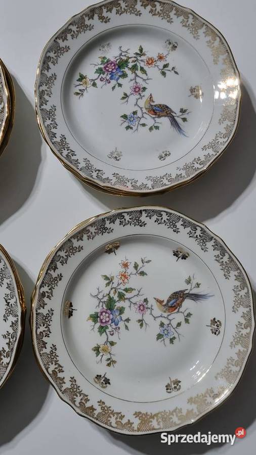 Talerze Z Rajskim Ptakiem Porcelana Francuska Ceramika i szkło Wola Podłężna