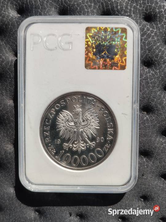 100000 solidarność 1990 MS 70 Numizmatyka Katowice