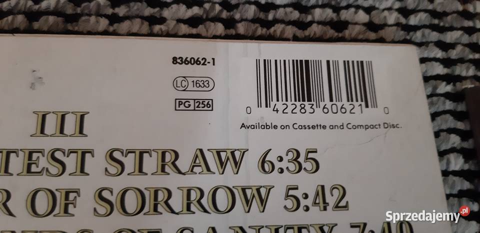 METALLICA and JUSTICE FOR ALL 2LP 1988 idealna płyta winylowa Jastrzębie-Zdrój