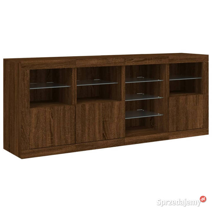 Szafka z oświetleniem LED brązowy dąb 164x37x67 mazowieckie