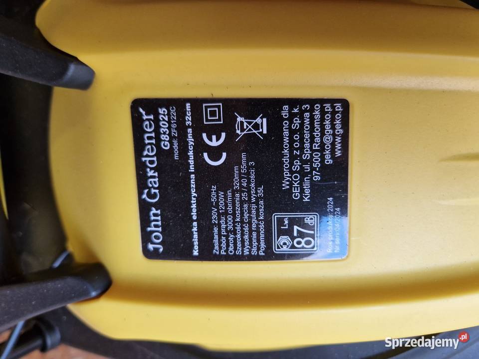 Kosiarka elektryczna indukcyjna 32 G83025 Kosiarki elektryczne Głogowa