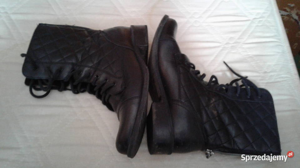 Botki Trzewiki Skórzane Wojas rozmiar 38 24.5cm Kozaki Obuwie podlaskie