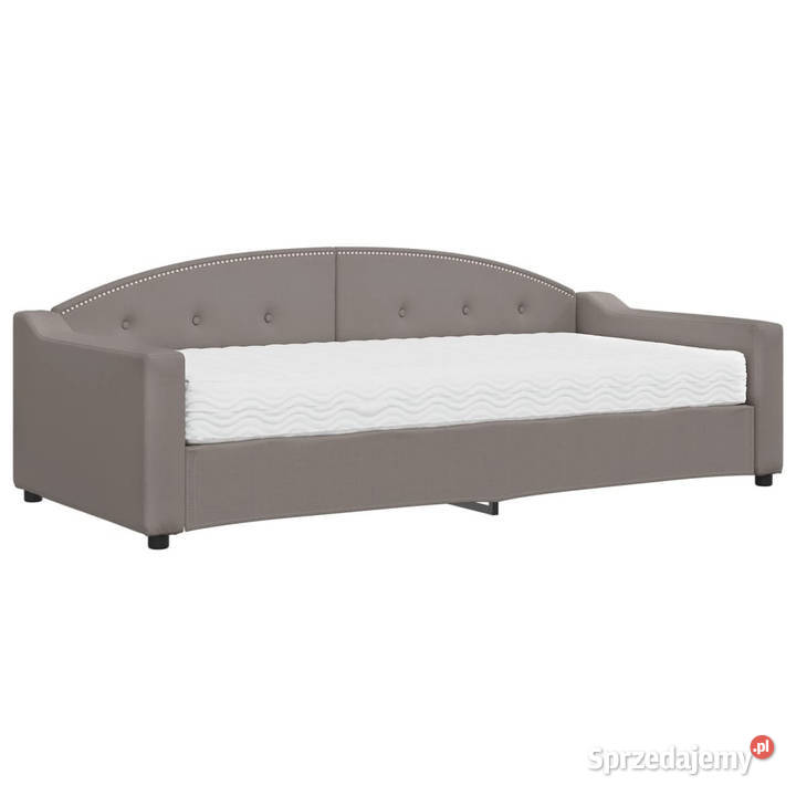 Sofa z materacem do spania kolor taupe tkanina Warszawa