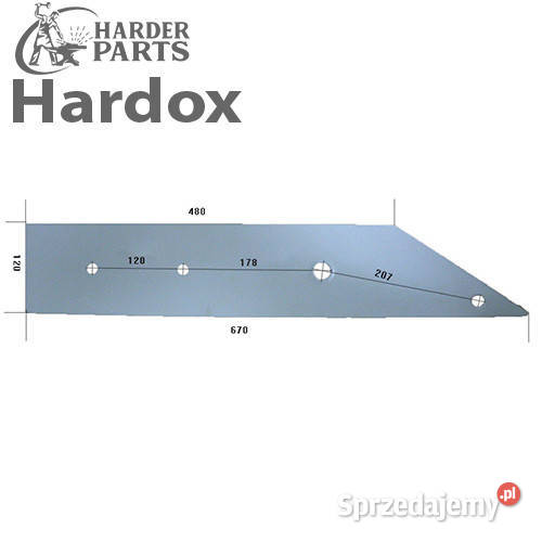 Płoza długa HARDOX 17002112L części do pługa Suwałki sprzedam
