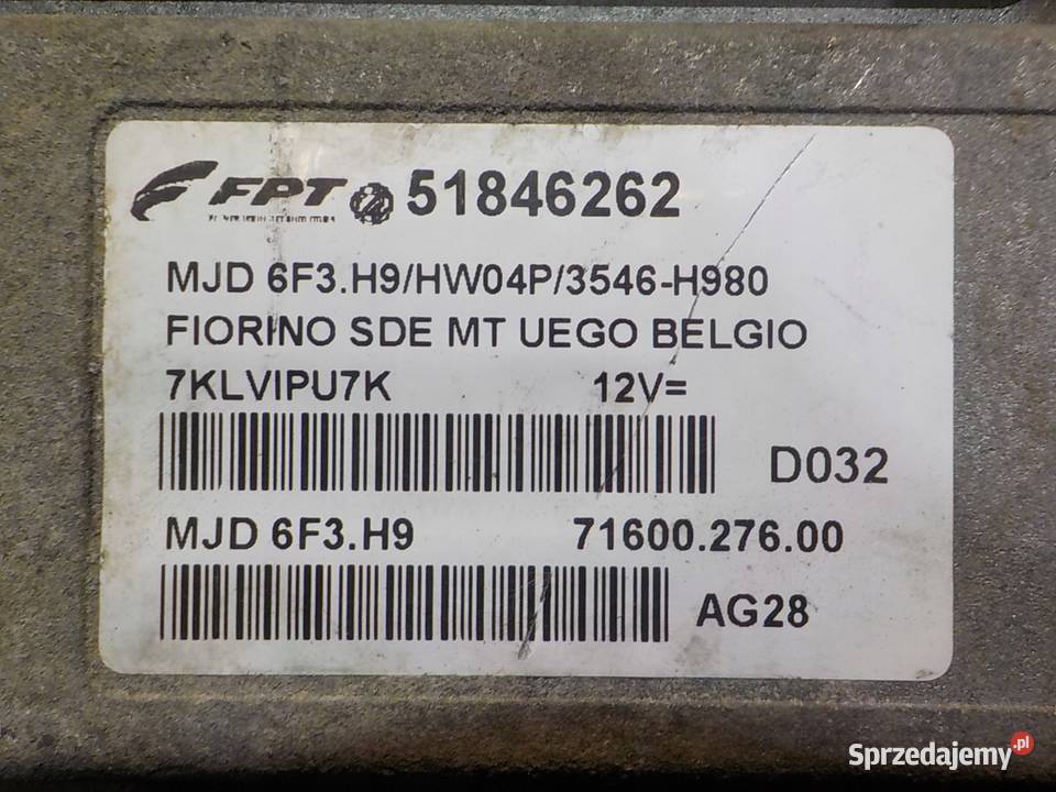 FIAT QUBO FIORINO 13 MJET 10r VAN sterownik Suków