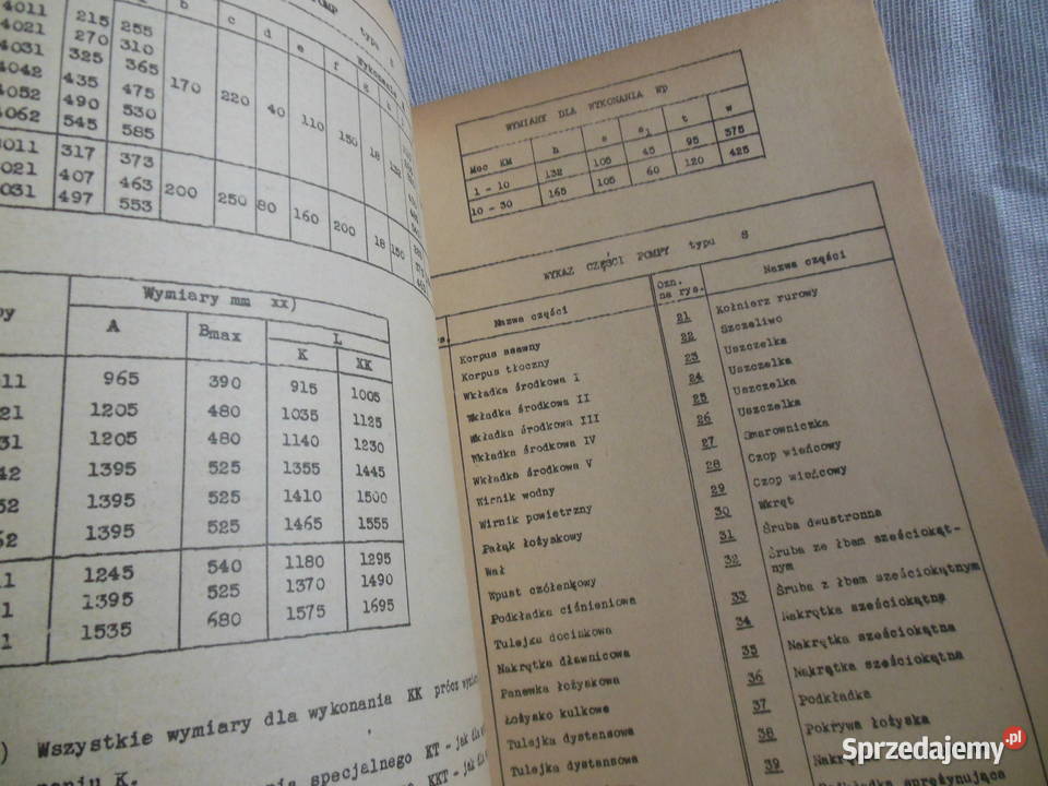 Katalog pomp 407 1957 Kielce sprzedam