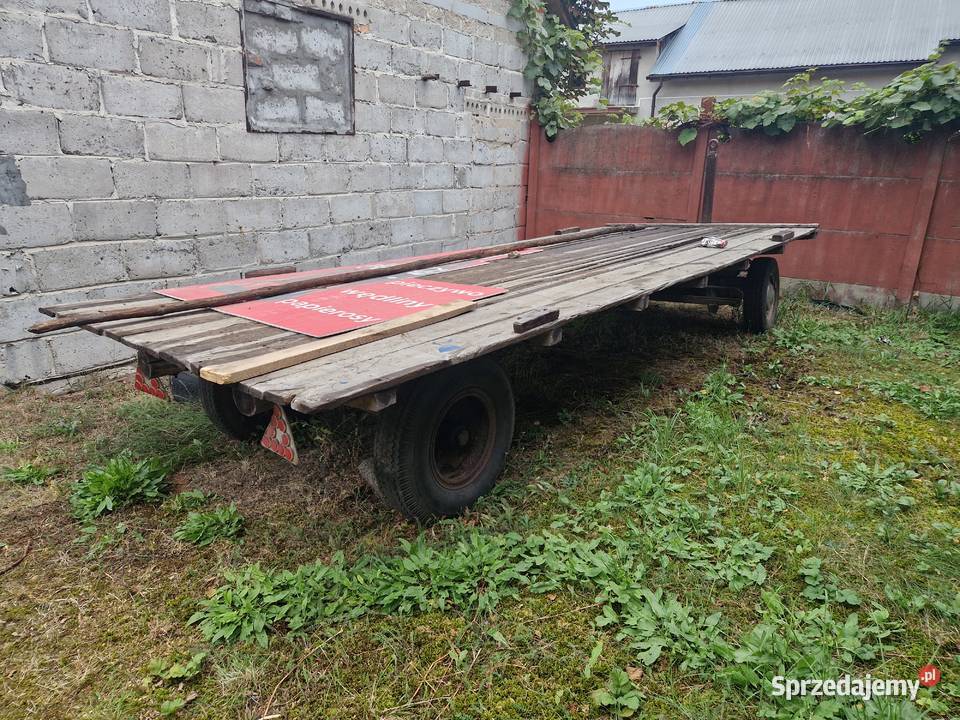 wóz do ciągnika traktora platforma płaski Dawidy Bankowe