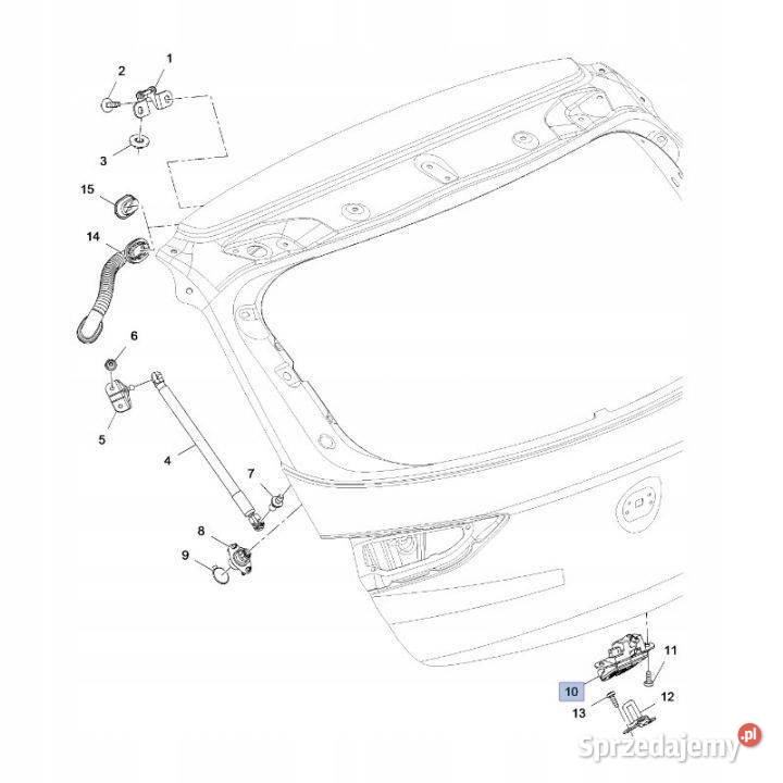Zamek Tylnej Klapy Opel Corsa E 39021416 osobowe Pleszew