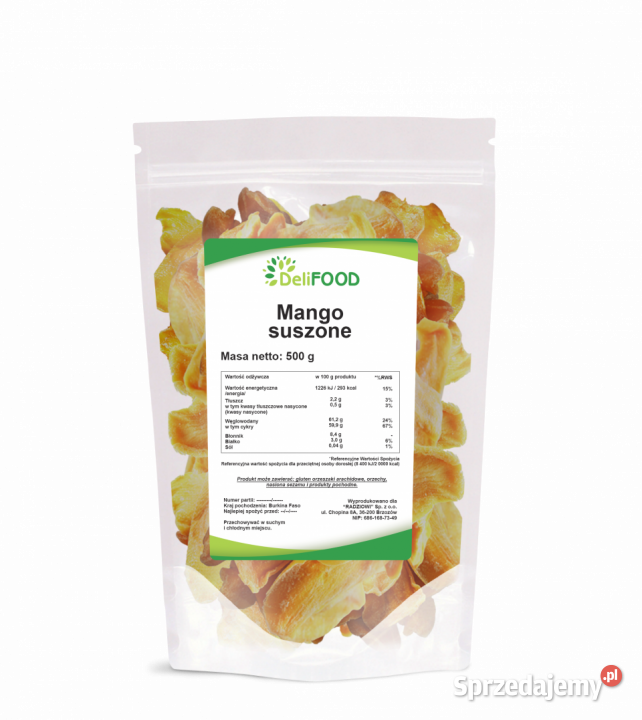 Mango suszone 500g Brzozów