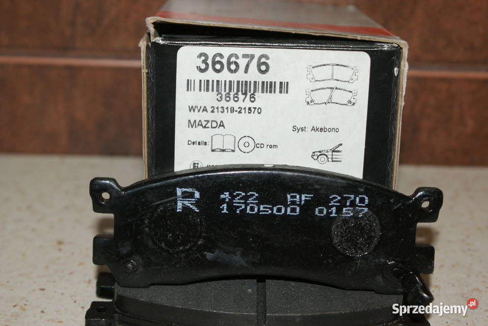 36676 ABS KLOCKI HAMULC MAZDA XEDOS 9 9300 TYŁ Białobrzegi sprzedam