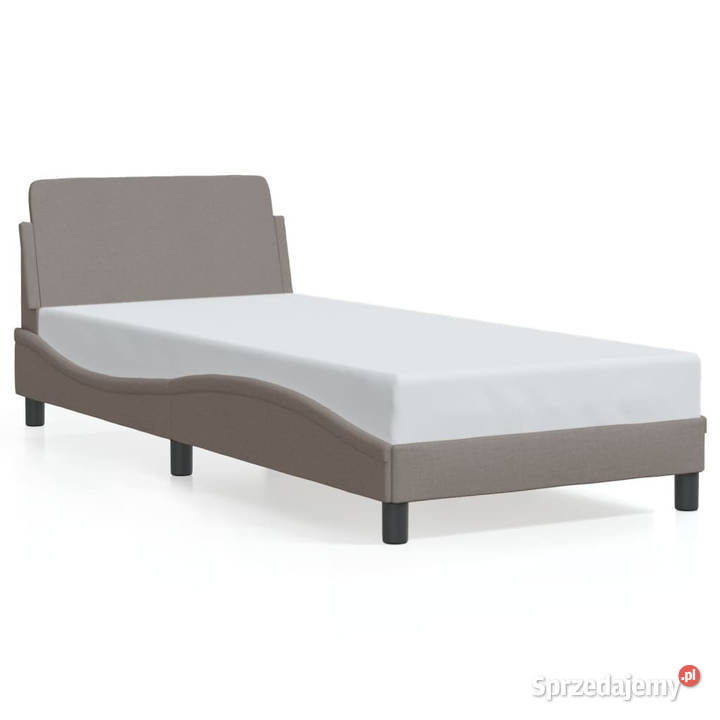 Rama łóżka z zagłówkiem bez materaca taupe 95cm Warszawa