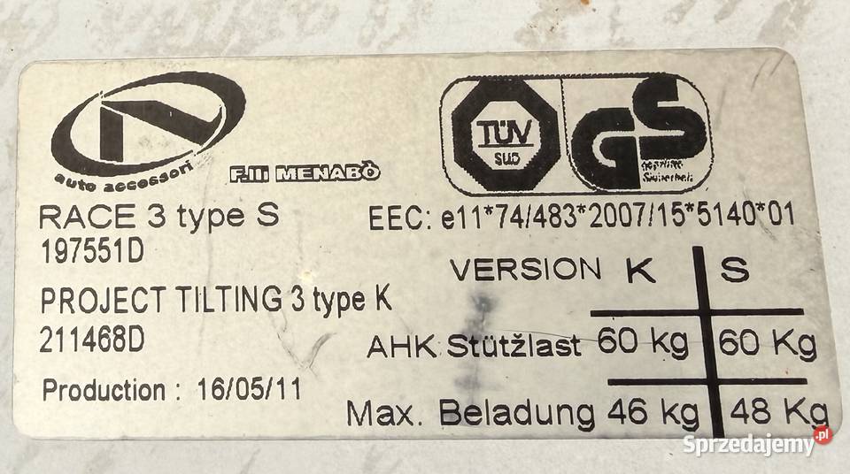 Bagażnik na 3 rower na hak Lipowe Pole Plebańskie