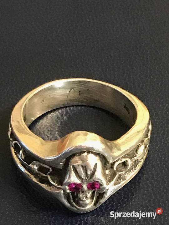 Pierścień srebrny pr 925 z symboliką czaszki z