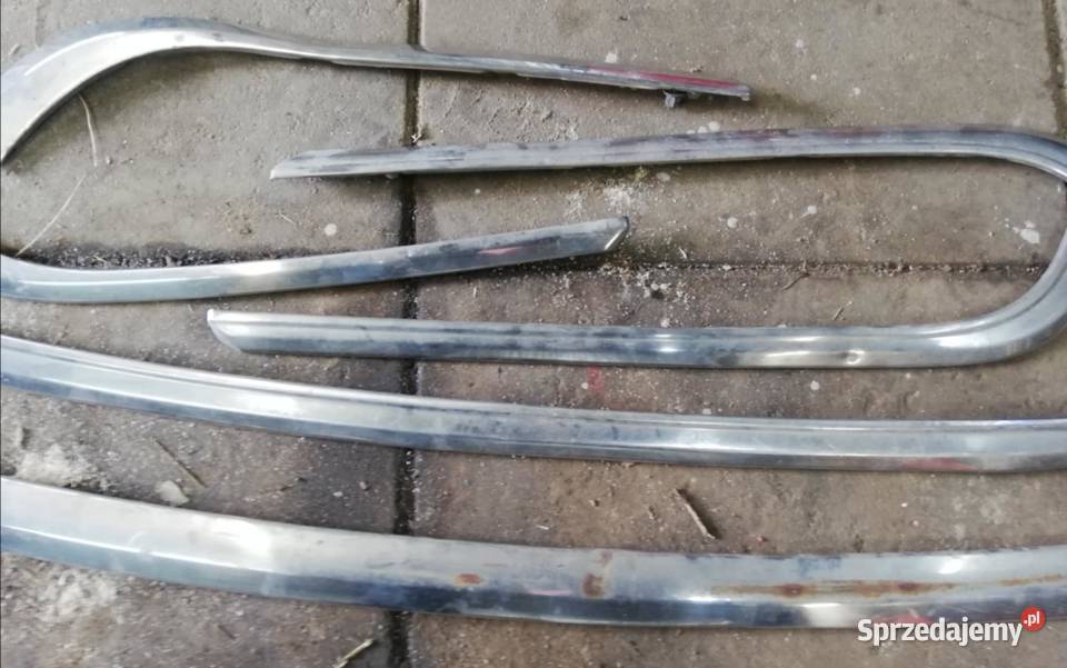 Audi 90 b3 chromowane listwy zderzaków przód i podkarpackie