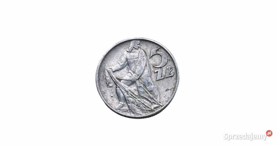 5 Złotych 1973 Rybak moneta polska z PRLu Numizmatyka Warszawa
