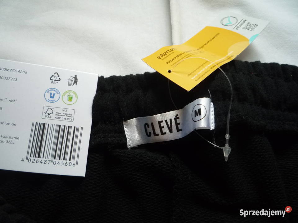 Nowe Cleve M Szorty męskie Czarne Krótkie