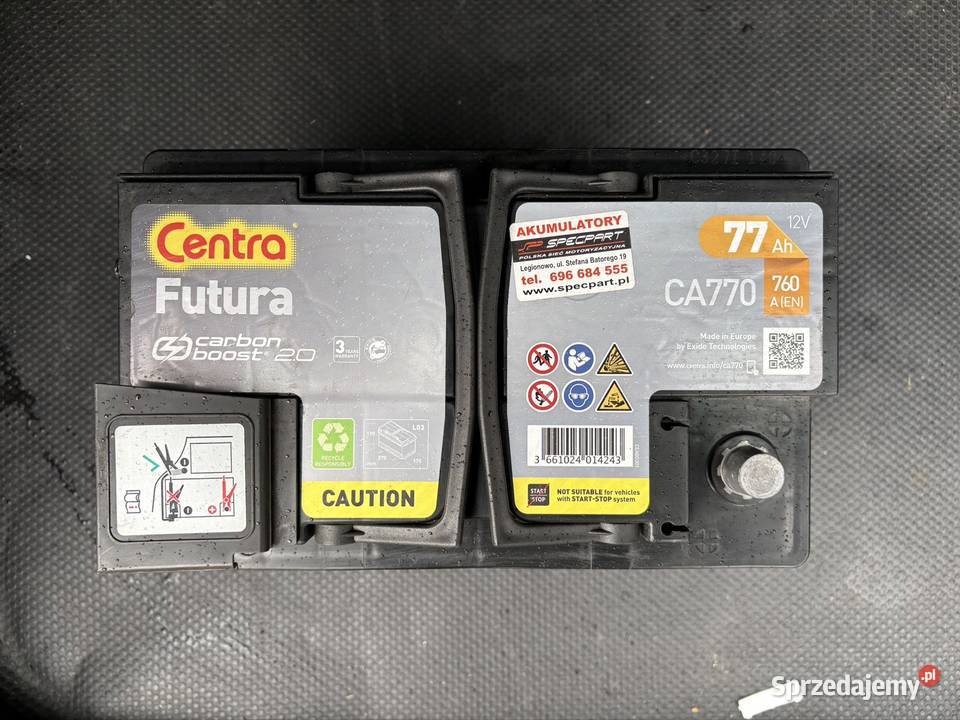 100 sprawny akumulator Centra Futura CA770 77Ah mazowieckie Warszawa