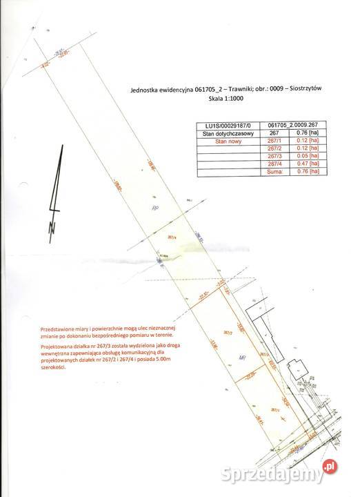 Działka Siostrzytów gmina Trawniki