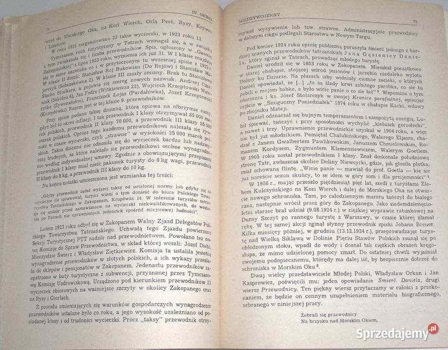 MŁ Przewodnictwo tatrzańskie Zarys historii geografia, geologia, turystyka Książki naukowe i popularnonaukowe Warszawa