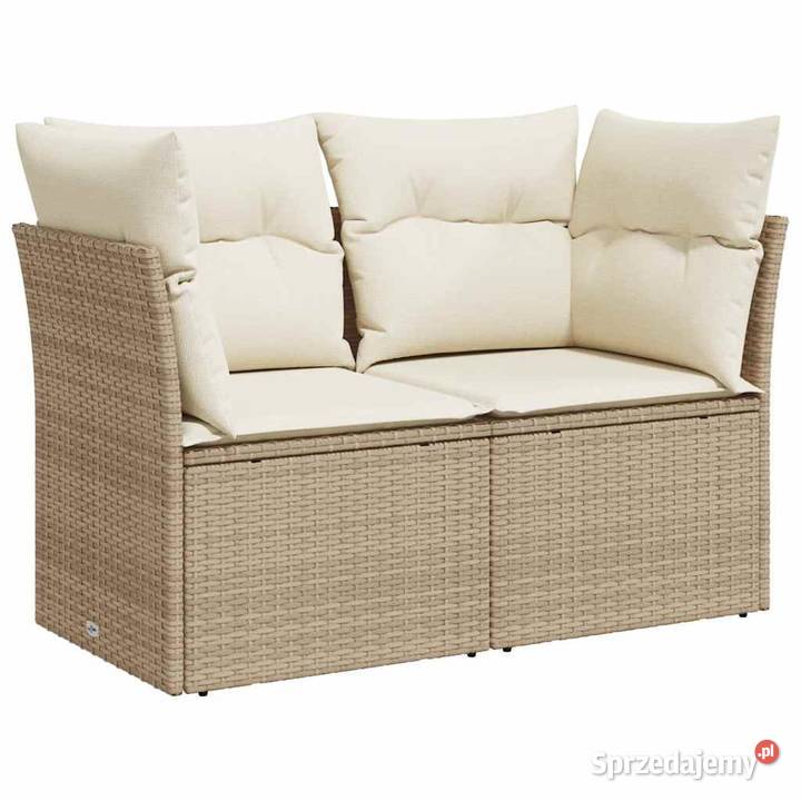 vidaXL Sofa ogrodowa z poduszkami 2osobowa
