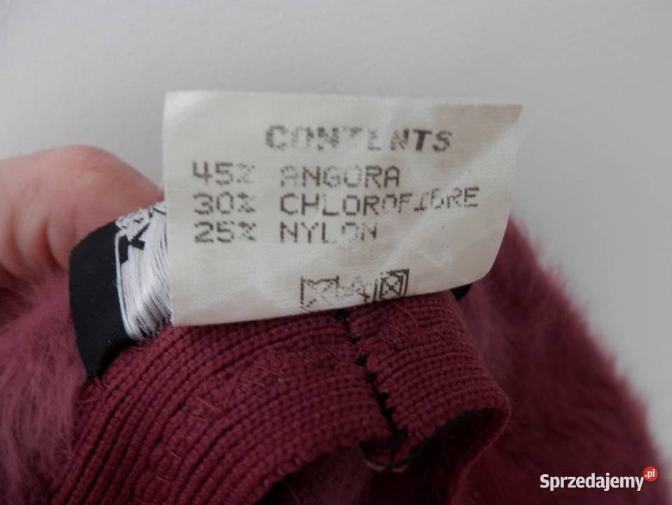 Czapka Wełniana Angora Lawendowa Kapelusz Bucket Łomża sprzedam