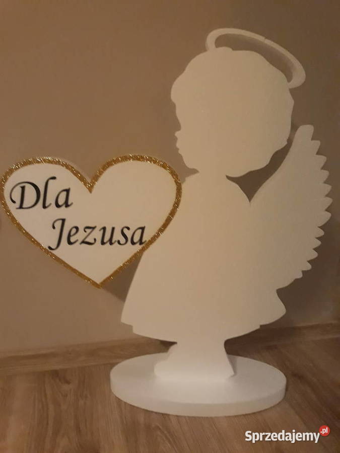 Aniołki z sercami dekoracja Pierwsza Komunia Dobrzyca