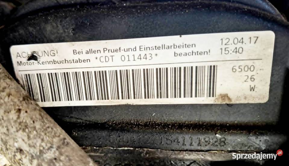 AUDI A8 D4 30 TDI 250 2012 rp Silnik kod CDT BEZ Rok produkcji 2012 Silniki kompletne Radom sprzedam