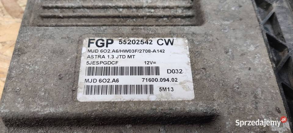 OPEL ASTRA H 2006 STEROWNIK SILNIKA KOMPUTER Czujniki i sterowniki Gliwice