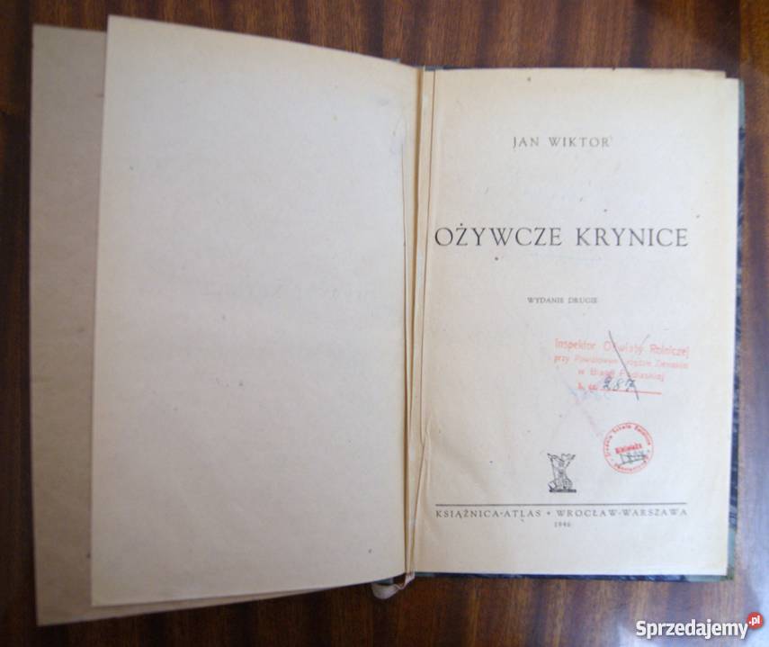 Jan Wiktor Ożywcze krynice 1946 Parczew sprzedam