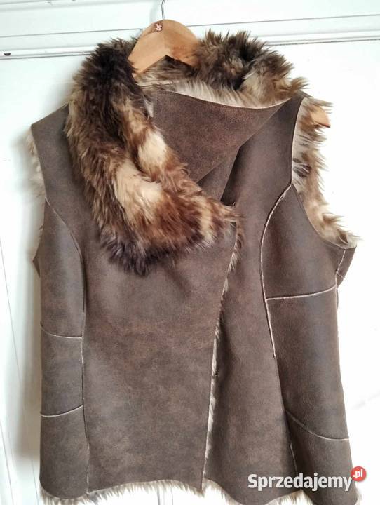 Futerko skóra piękna kamizelka futrzana skórzana Rozmiar 40(L) Pozostałe