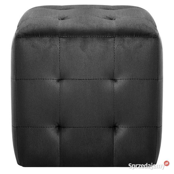Stoliki nocne 2 czarne 30x30x30 aksamit WM249018 Warszawa