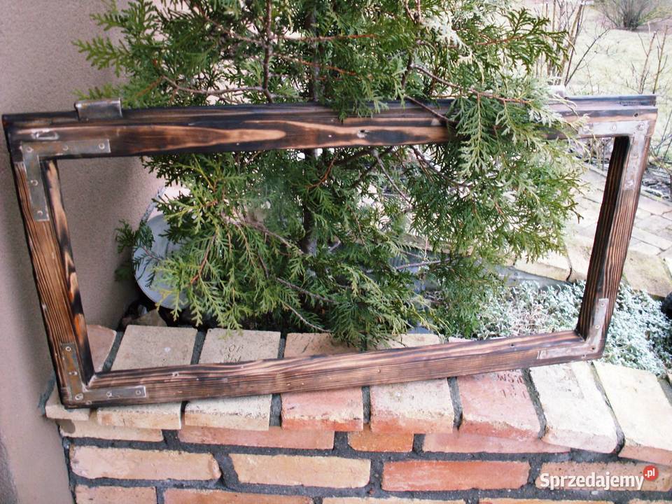 Stare okno rama okienna retro loft lustro Ełk