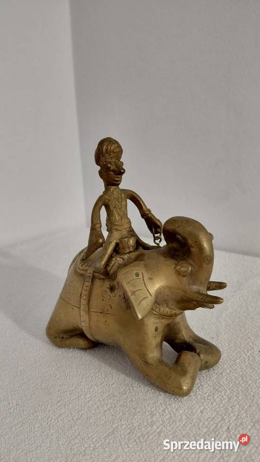 Indyjska Figurka Jeździec na Słoniu Kornak Krzykawa sprzedam