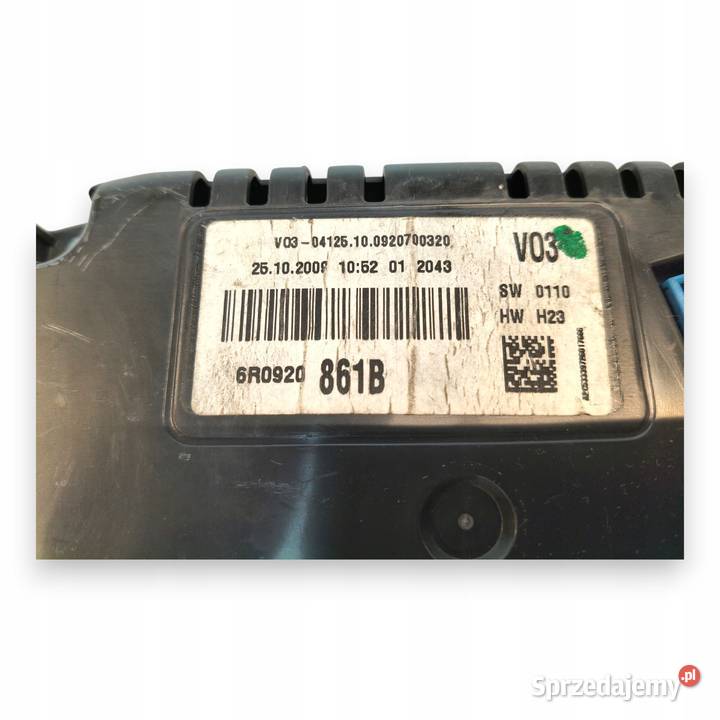 LICZNIK ZEGARY 6R0920861B VW Polo V 16 TDI osobowe Chełm