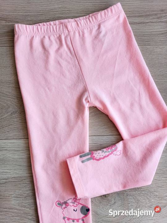 Legginsy getry dziewczęce różowe lamy 98 Płock